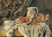 Paul Cezanne Still Life with Curtain Sweden oil painting reproduction